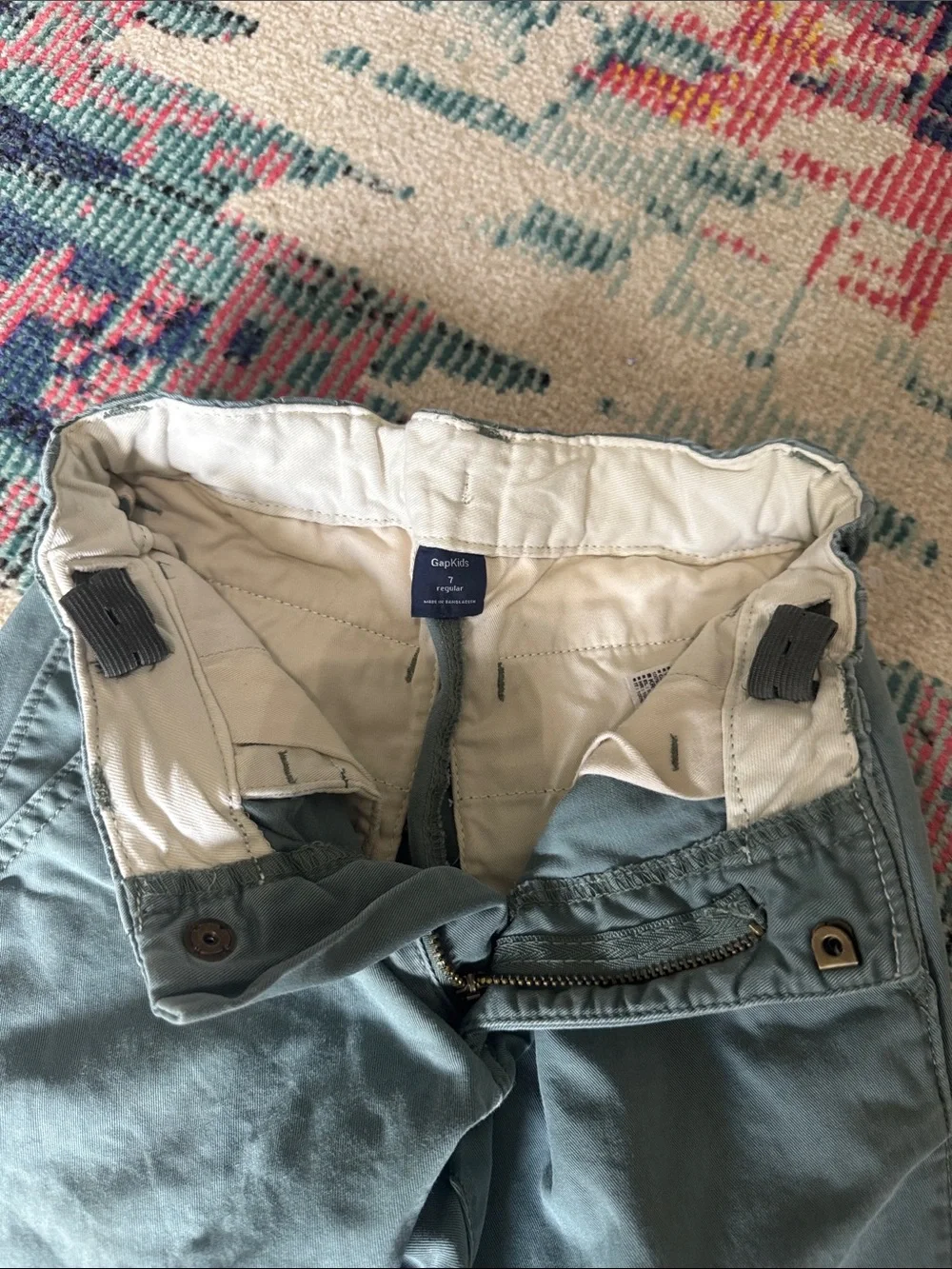 GAP Casual Straight Chinos in Slate Blue-Green